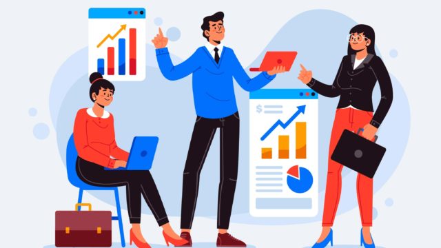データ解析を進める営業チーム