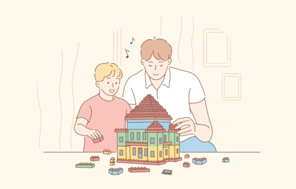 子供と休暇を過ごす男性ビジネスマン